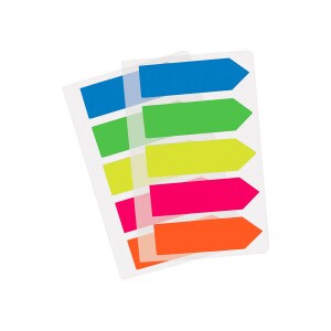 Colorful Post-it Note Flags See Through Arrow